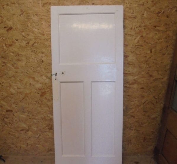White Painted 3 Panelled Door