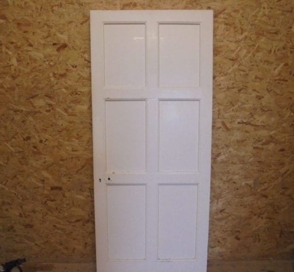 Lovely 6 Panelled White Painted Door