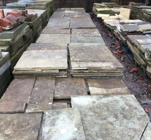 Reclaimed Thin Indian Sandstone Paving