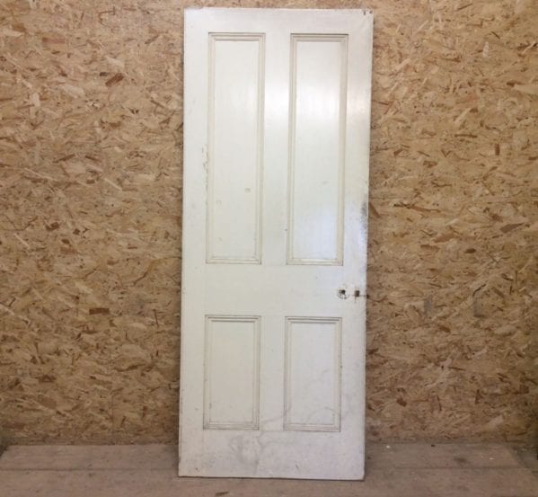 White 4 Panelled Door Full Beading