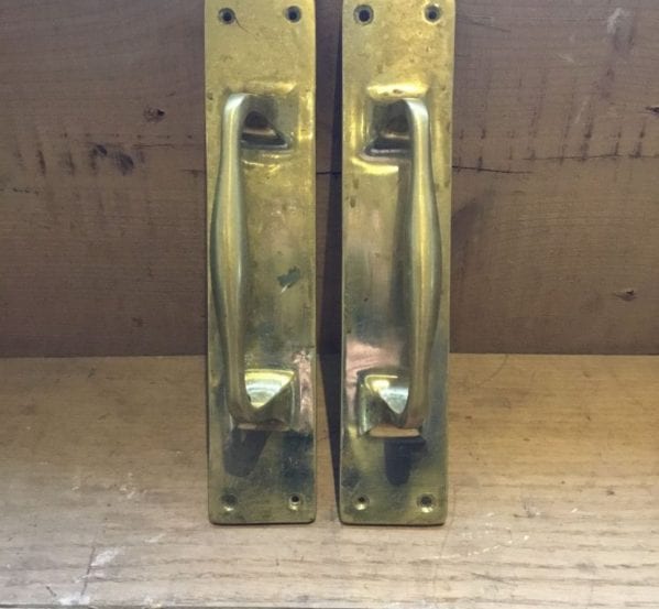 Large Polished Brass Pull Door Handles