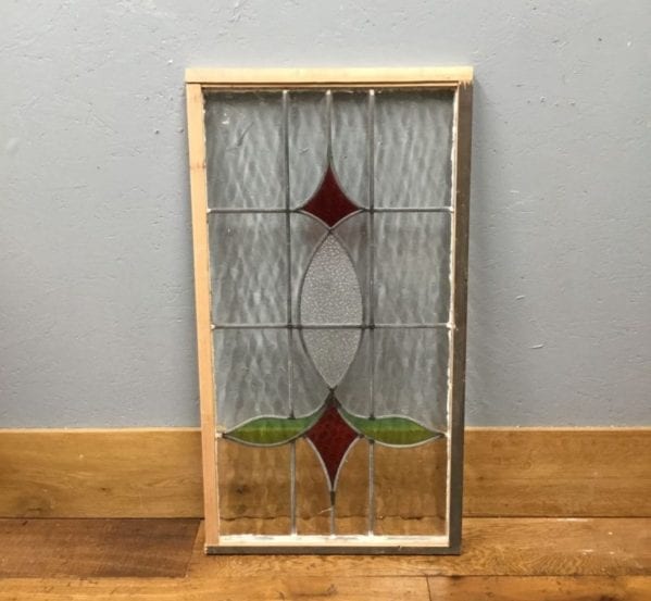 Red & Clear Glass Leaded Window
