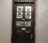 Big Black Stain Glass Front Door