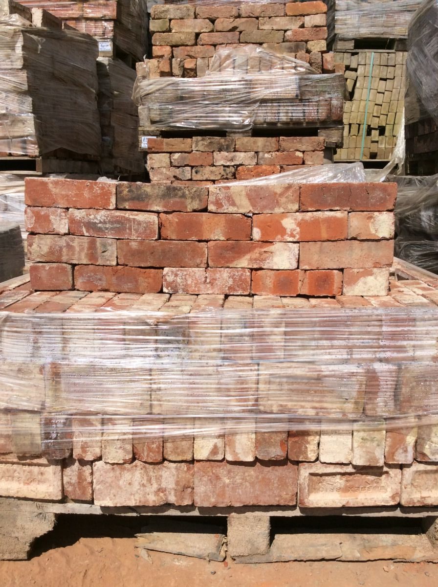 Pressed Clay Bricks in stock and on display at Authentic Reclamation