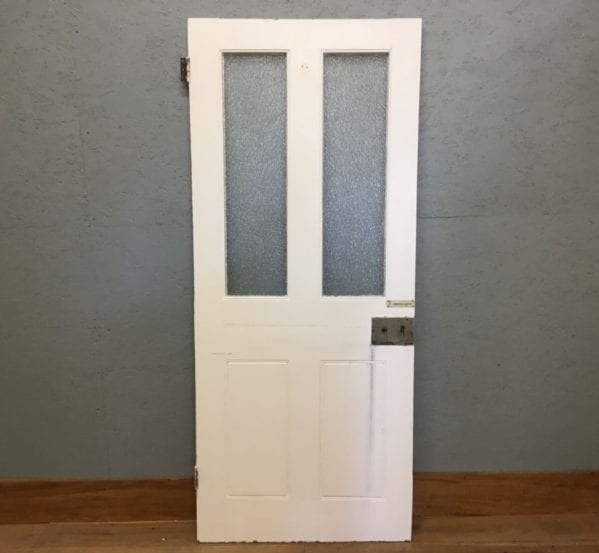 Half Glazed White 4 Panelled Door