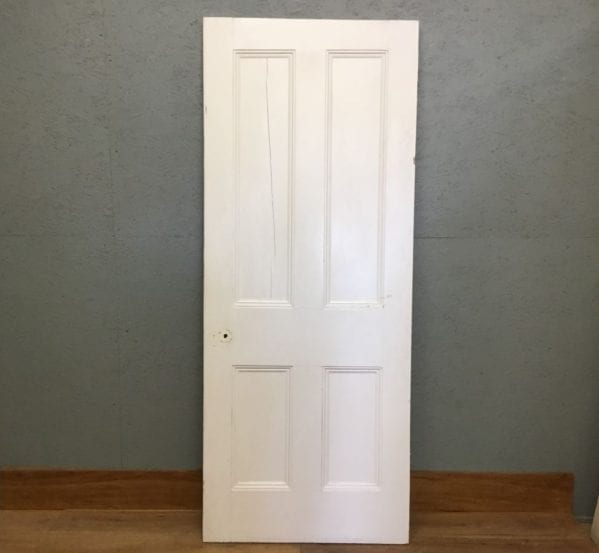 White 4 Panelled Door Cracked