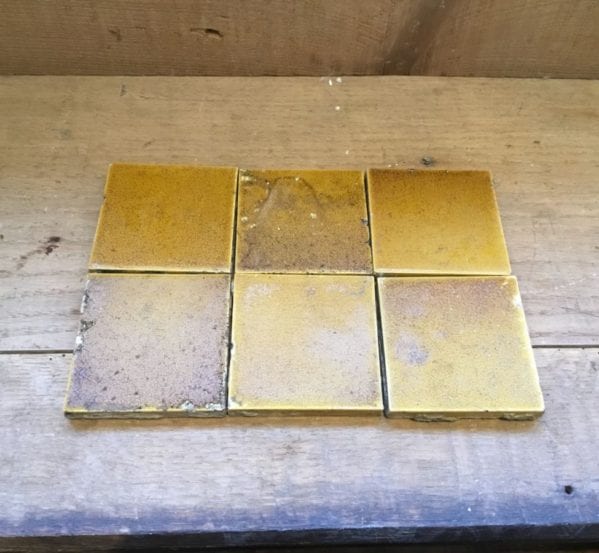 Small Yellow Fireplace Tiles