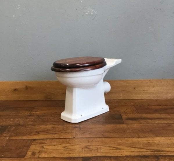 Toilet & Dark Wood Seat