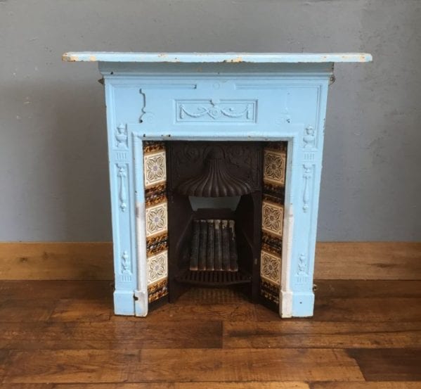 Blue Tiled Fireplace