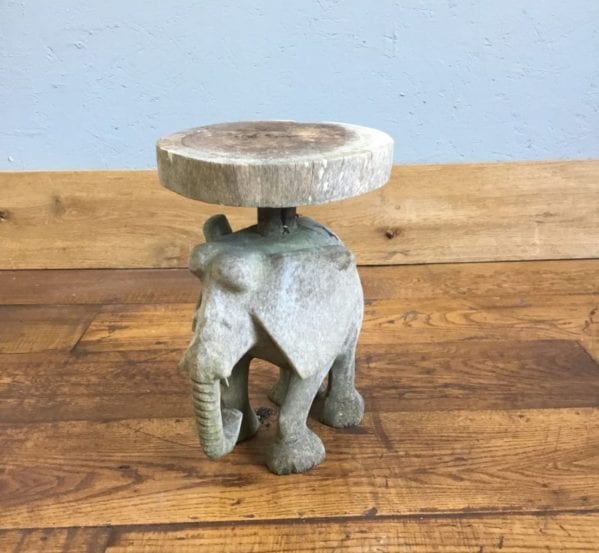 Wooden Carved Elephant Table
