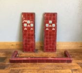 Red Fireplace Tiled Panels