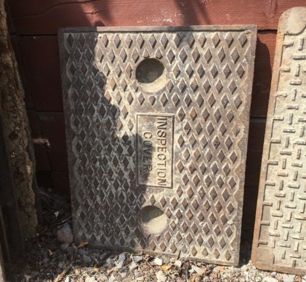 Reclaimed Cast Iron Man Hole Cover
