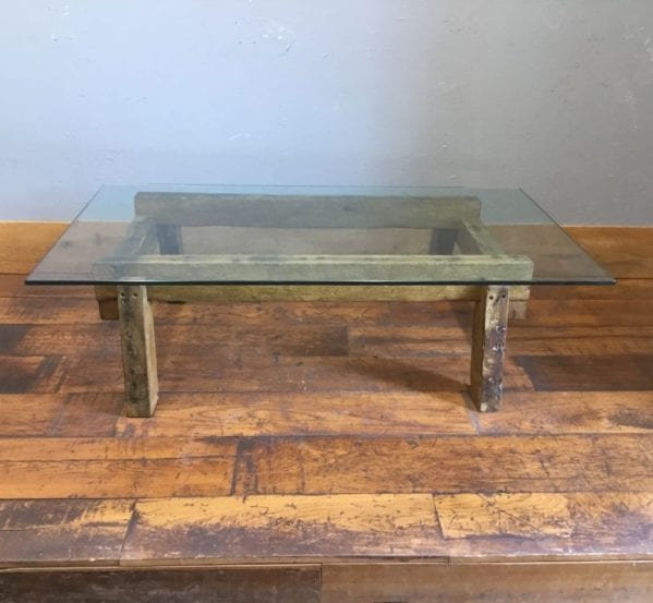 Oak Coffee Table With Glass Top