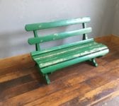 Green Reclaimed Railway Bench