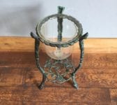 Metal Stand & Deep Glass Bowl
