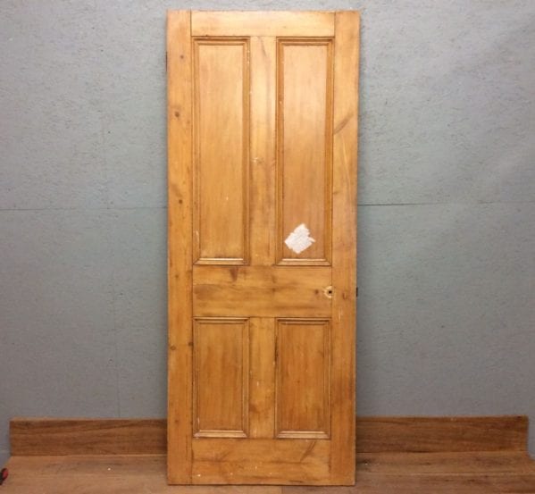4 Panelled Stripped Varnished Door