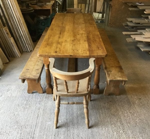 Ten Seater Farmhouse Table, Benches & Chairs