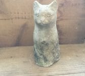 Reclaimed Stone Cat Feature Statue