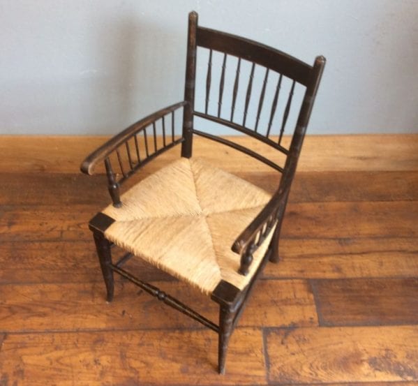 Rush Seated Carver Chair