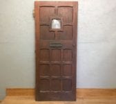 Oak Front Door With Glazed Panel & Keys