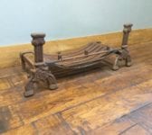 Large Fire Basket & Fire Dogs