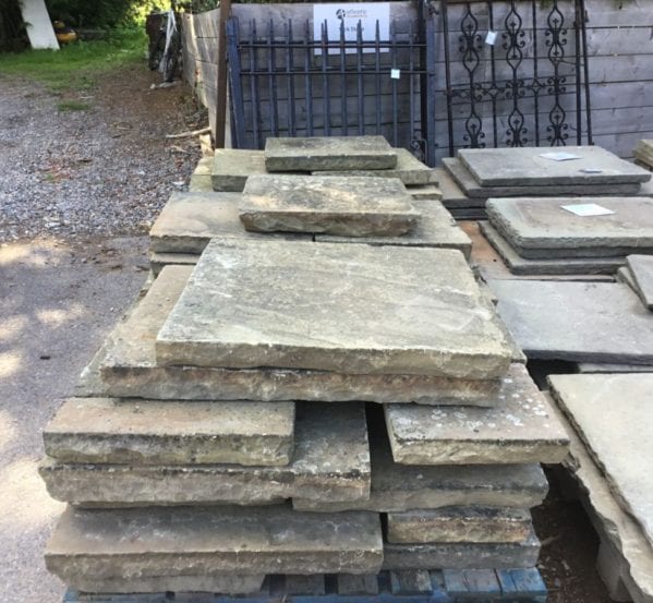 Thick Weathered Reclaimed York Stone Paving