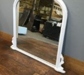Large White Overmantel Mirror