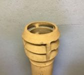 Tall Buff Reclaimed Louvred Chimney Pot