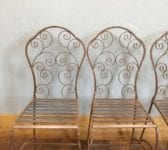 Wrought Iron Set Of 4 Garden Chairs