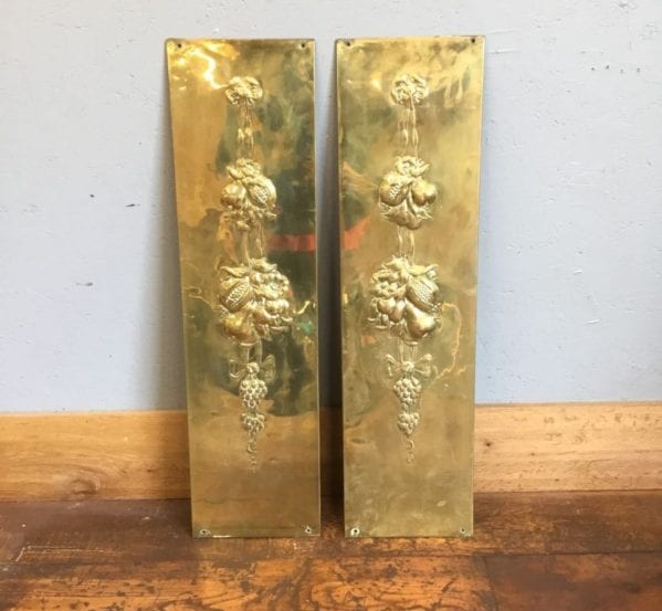 Embossed Brass Fireplace Panels