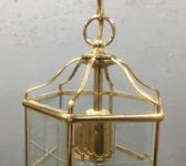 Brass & Glass Six Sided Lantern Light