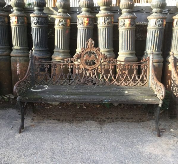 Cast Iron & Wooden Bench Stable Market of Camden