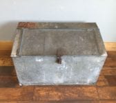 Reclaimed Large Galvanised Metal Feed Bin