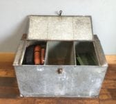 Reclaimed Large Galvanised Metal Feed Bin
