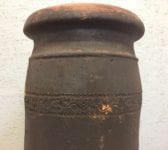 Tall Soot Covered Terracotta Chimney Pot