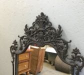 Ornate Black Metal Framed Mirror