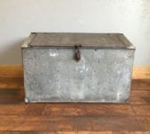 Reclaimed Large Galvanised Metal Feed Bin