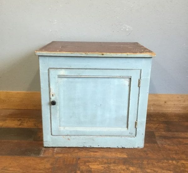 Blue Painted Square Cabinet