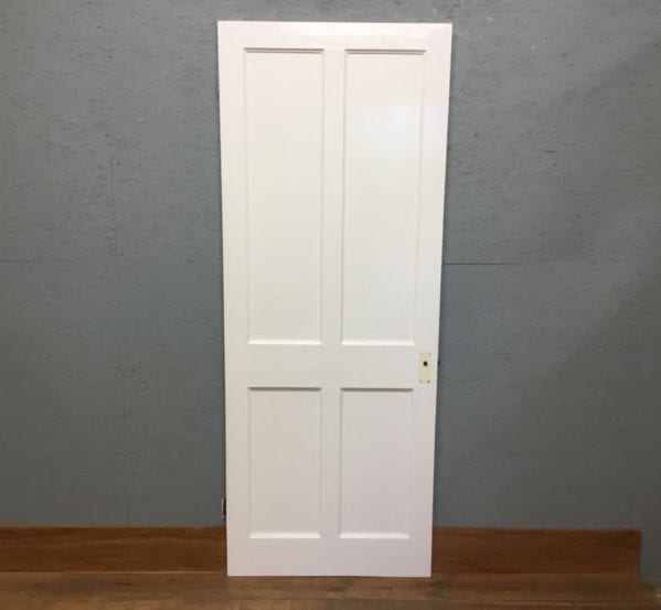 Reclaimed White Painted Beaded 4 Panel Door
