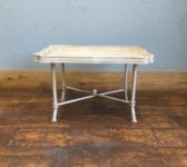 Bracket Shaped White Metal Table