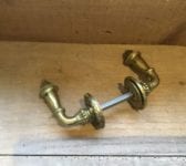 Solid Brass Ornate Lever Handles