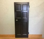 Reclaimed Half Black Painted 6 Panel Door