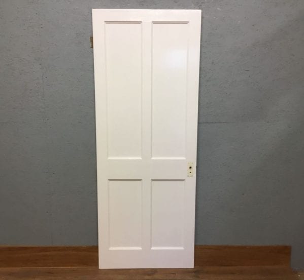 4 Panel Reclaimed White Painted Beaded Door