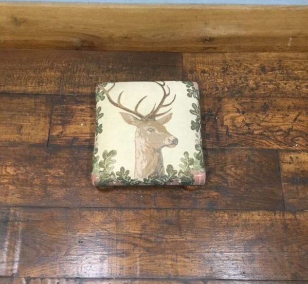 Small Deer Print Footstool
