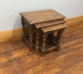 Nest of Three Oak Tables