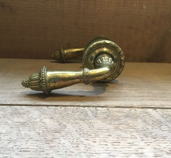 Solid Brass Ornate Lever Handles