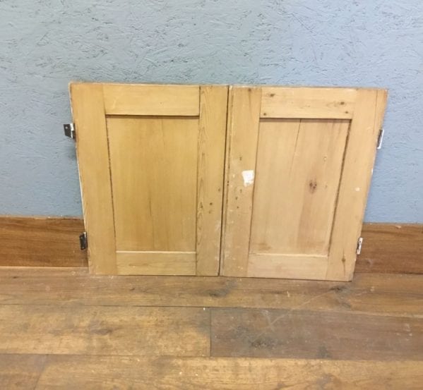 Reclaimed Small Stripped Cupboard Door Pair