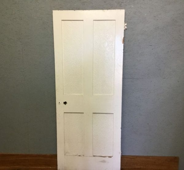 4 Panel Reclaimed White Painted Internal Door