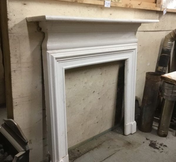 White Painted Cast Iron Fire Surround