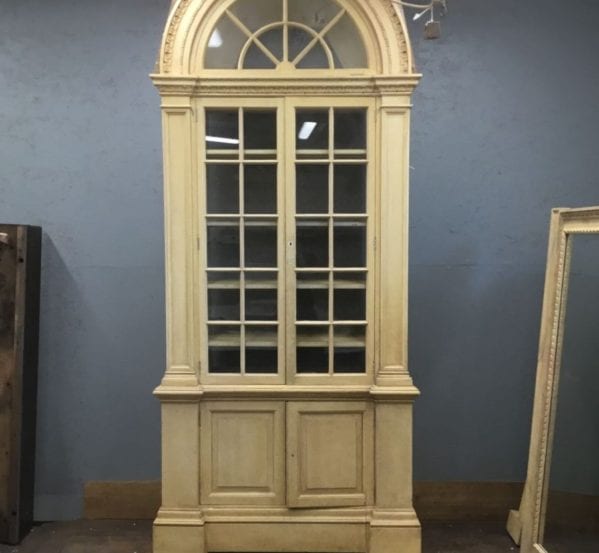 Very Large Wooden Cabinet & Glazed Doors
